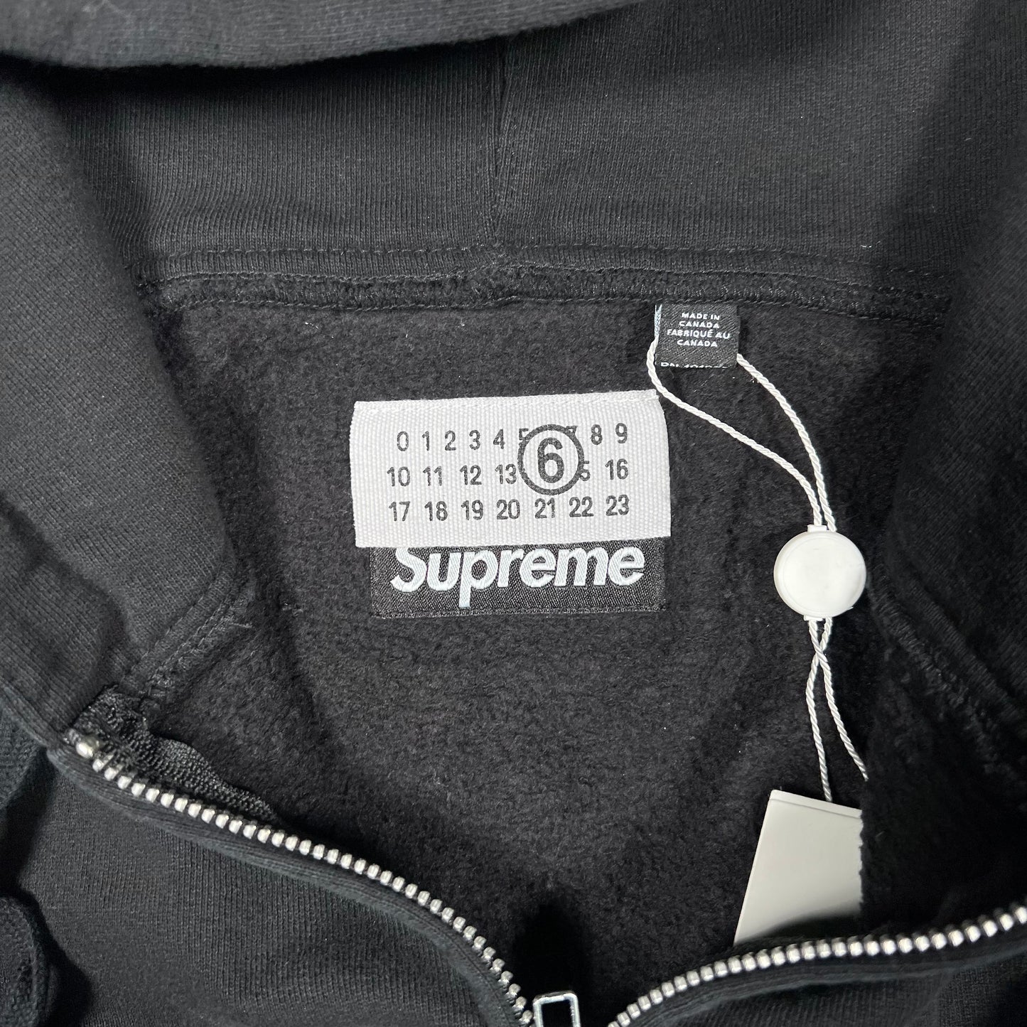 Supreme MM6 Maison Margiela Black Box Logo Zip Up Hoodie Size XXL NEW (2026)