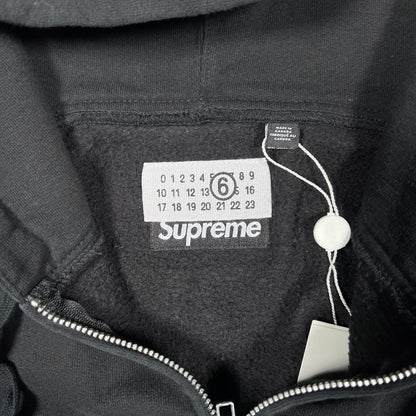 Supreme MM6 Maison Margiela Black Box Logo Zip Up Hoodie Size XXL NEW (2026)