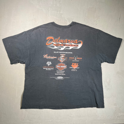 2003 Bike Week Delmarva Black Tee Size 3XL USED v19410
