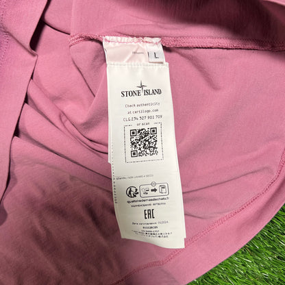 Stone Island Pink Garment Dyed Tee Size Large USED x16249