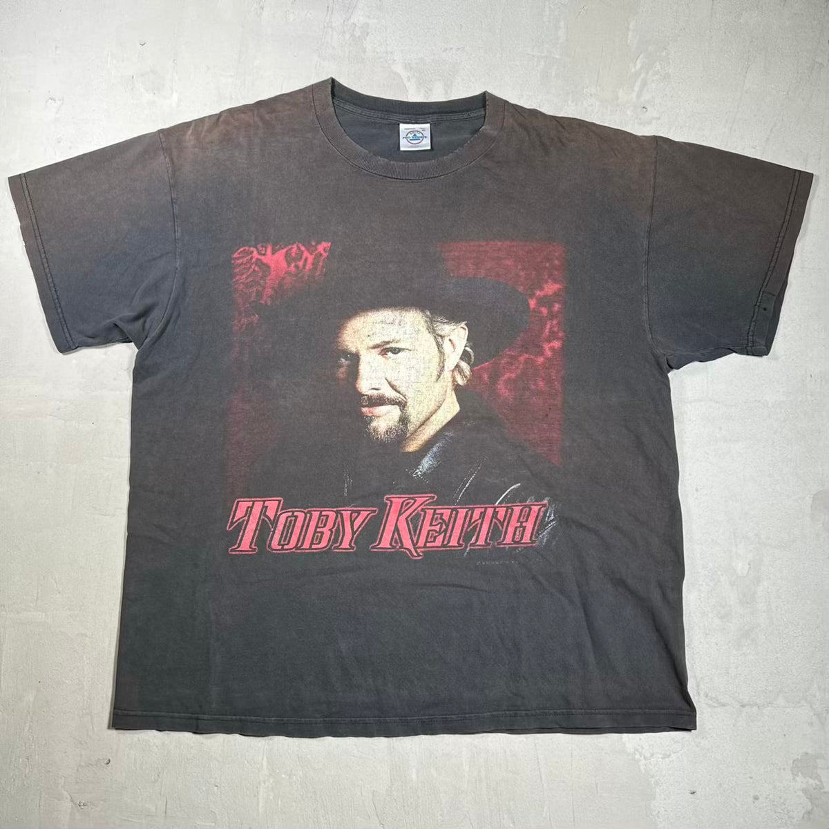 2001 Toby Keith Screen Play Tour Washed Black Tee Size XL USED v20095