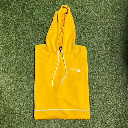New Balance Blue Sleeves Yellow Hoodie Size Medium NEW v16026