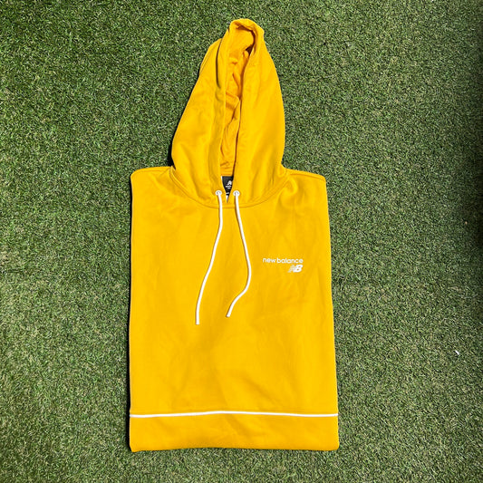 New Balance Blue Sleeves Yellow Hoodie Size Medium NEW v16026