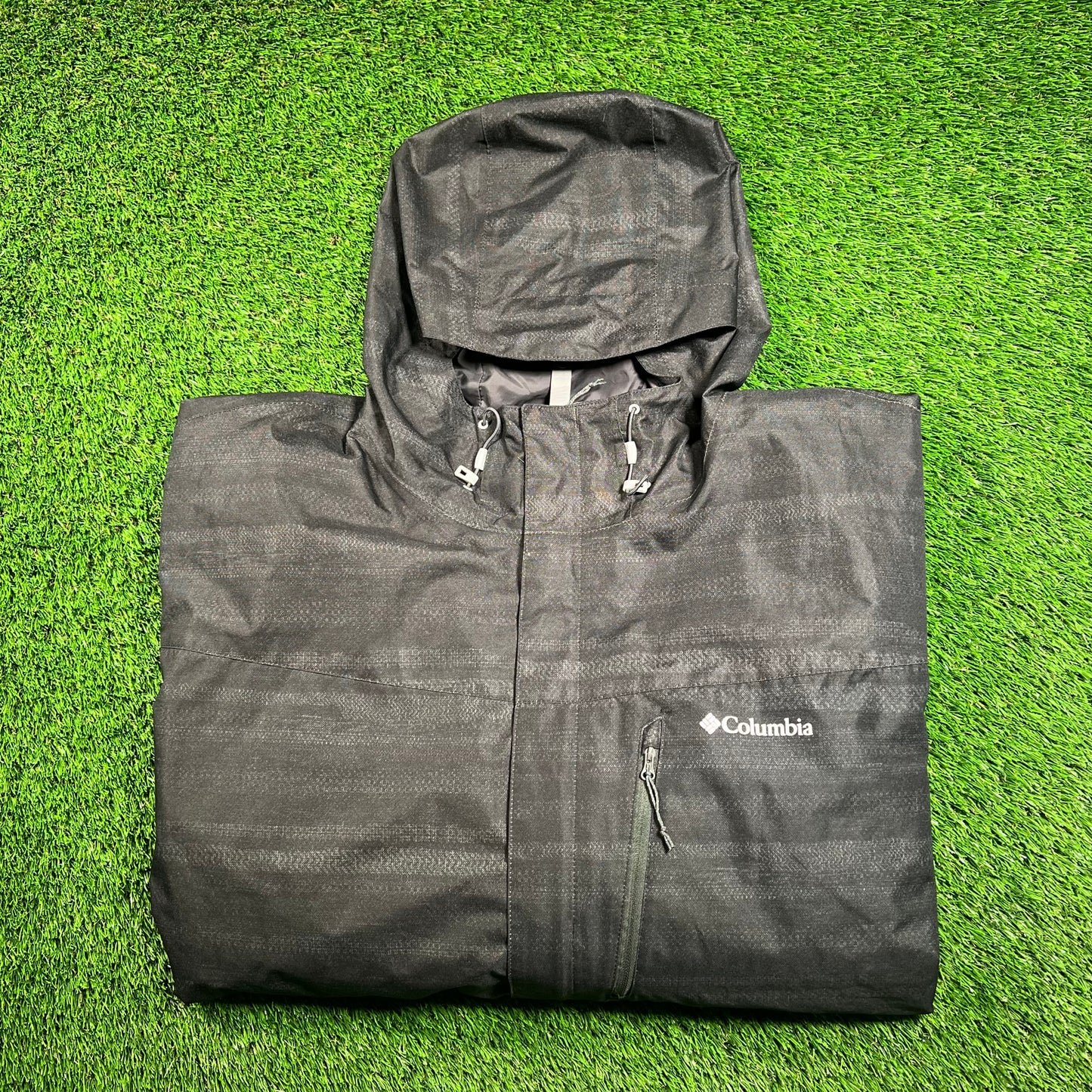 Columbia Black Windbreaker Jacket Size 5XT USED v18500