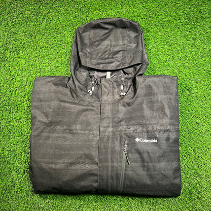 Columbia Black Windbreaker Jacket Size 5XT USED v18500