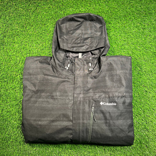 Columbia Black Windbreaker Jacket Size 5XT USED v18500