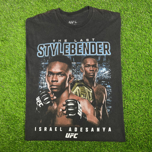 Modern Israel Adesanya Black "Last Airbender" Tee Size XL USED v17260