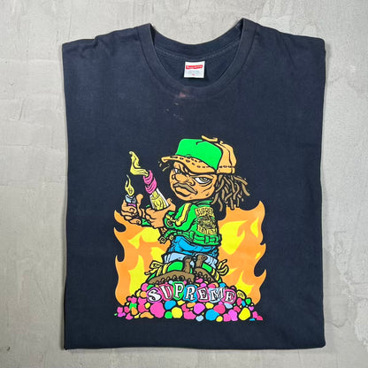 Supreme Molotov Kid Tee Navy (2019) Size XL USED x18621