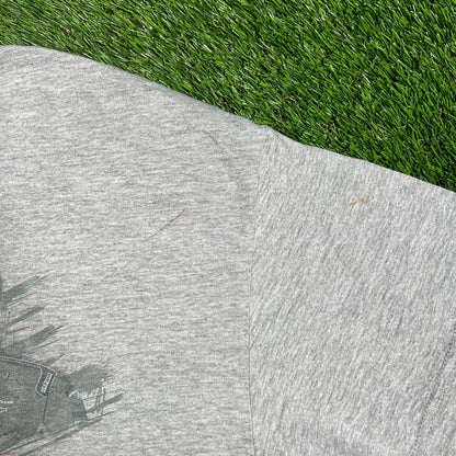 Y2K Nascar Martin Truex Jr Racing Grey Tee Size XL USED v17353