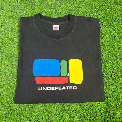 Y2K Undefeated Black Primary Colors Logo Size Large USED v16617