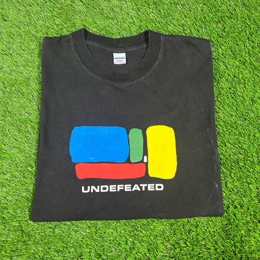 Y2K Undefeated Black Primary Colors Logo Size Large USED v16617