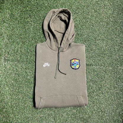 Nike SB Agnostic Olympics Olive Hoodie Size Medium USED v16207