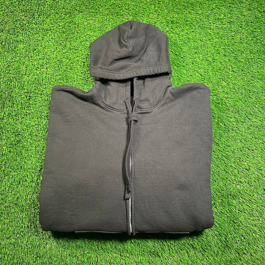 Los Angeles Apparel Double Lined Thermal Zip Up Hoodie Black Size XXL NEW x16504