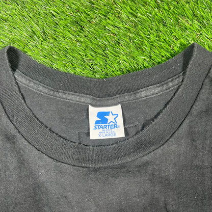 1990s New York Jets Starter Black Tee Size XL USED v17384