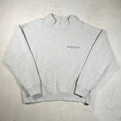 Essentials Fear of God FOG Grey Mockneck Crewneck Size Meidum USED x18901