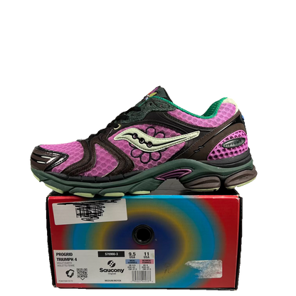 Saucony ProGrid Triumph 4 Jae Tips Flowers Grow Uptown Perilla (2025) Size 9.5 USED s23832
