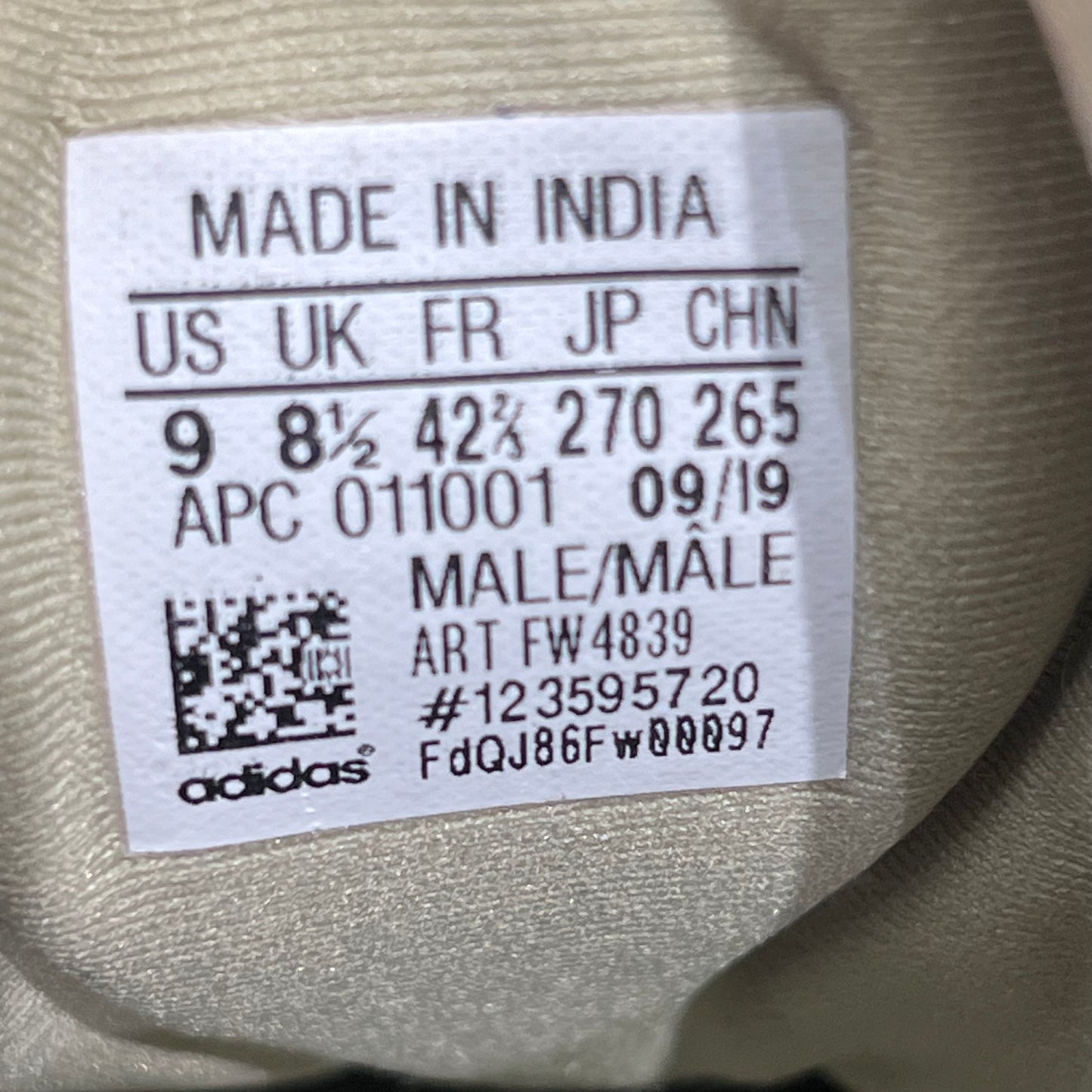 Adidas Yeezy 500 Stone (2019) Size 9 NEW s22468