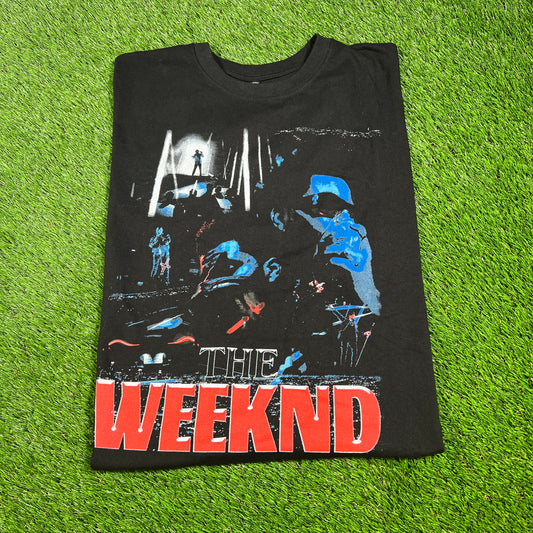 Sergio Calaobasas The Weeknd Rap Style Black Tee Size XXL USED x14352
