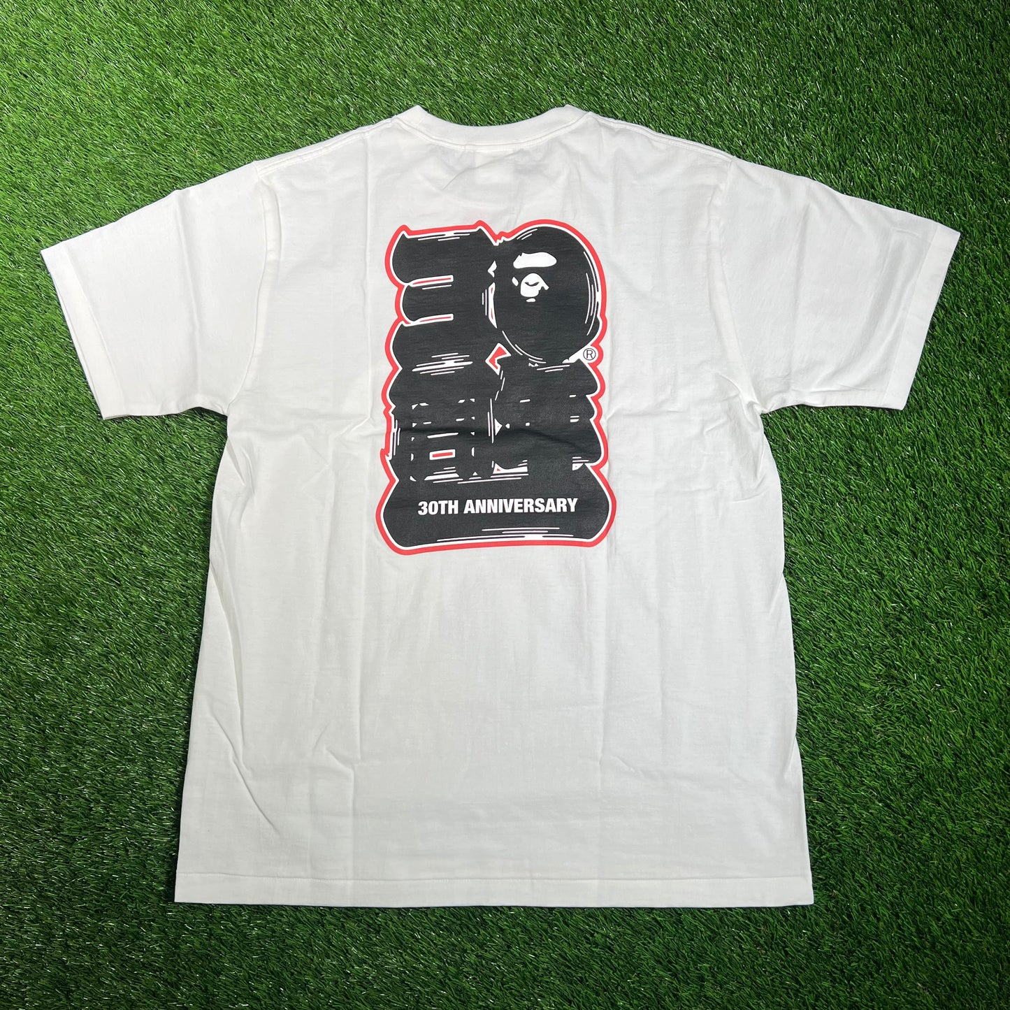 Bape 30th Anniversary White Tee w/ Box Size Medium NEW x16097