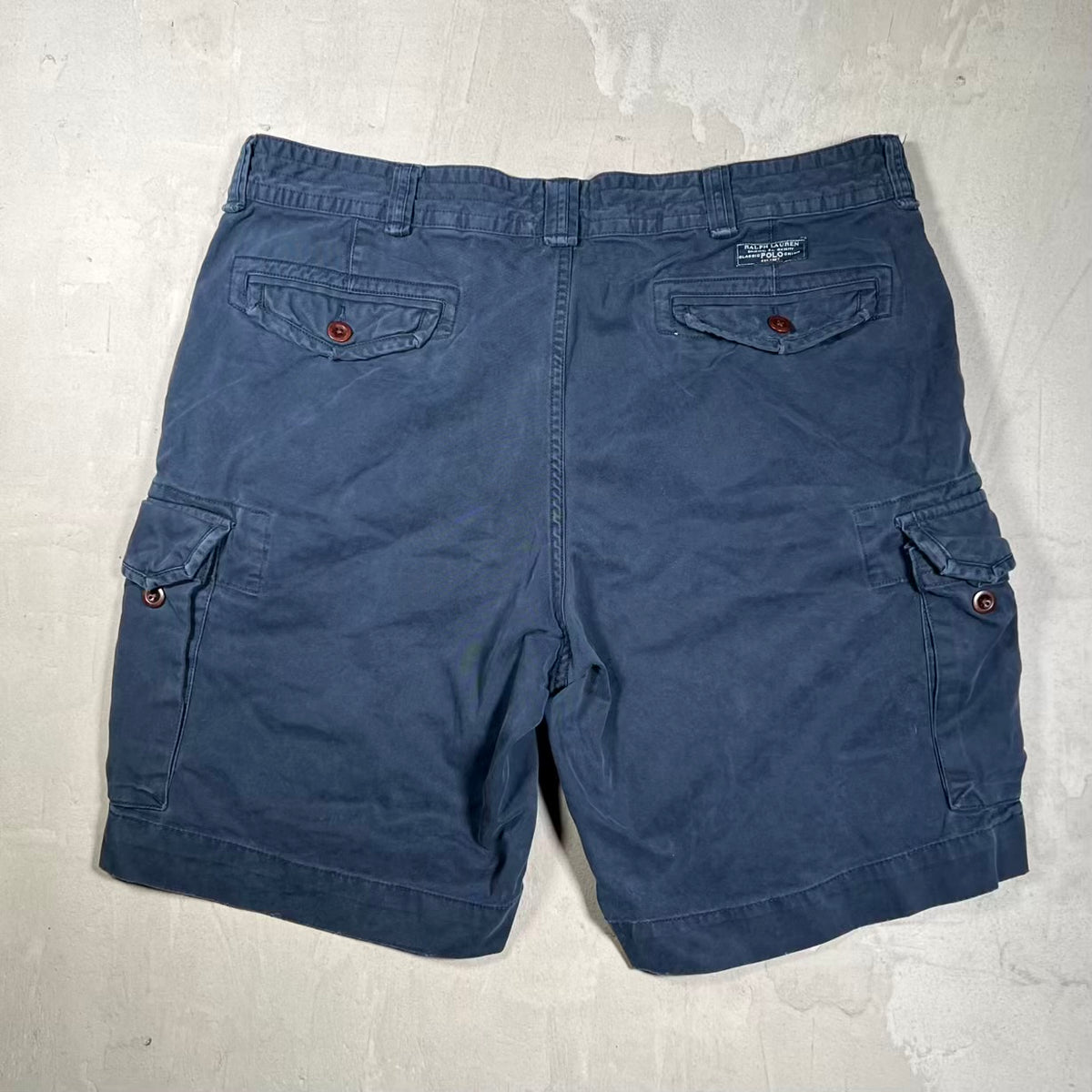 Polo Ralph Lauren Navy Blue Cargo Shorts Size 42 USED v20255
