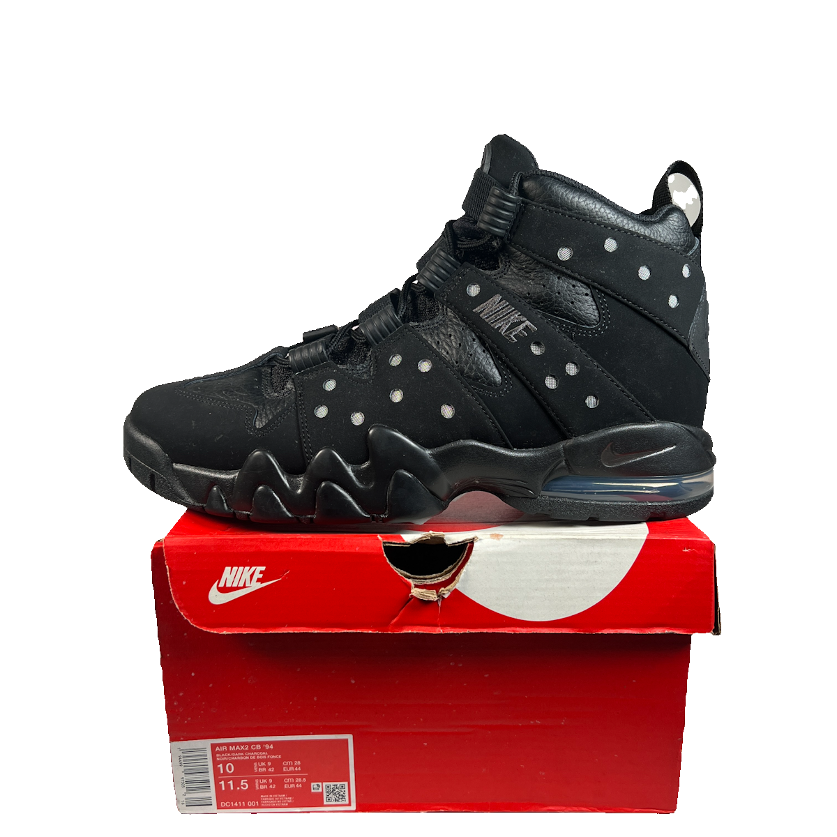 Nike Air Max 2 CB '94 Triple Black (2020) Size 10 USED s22678