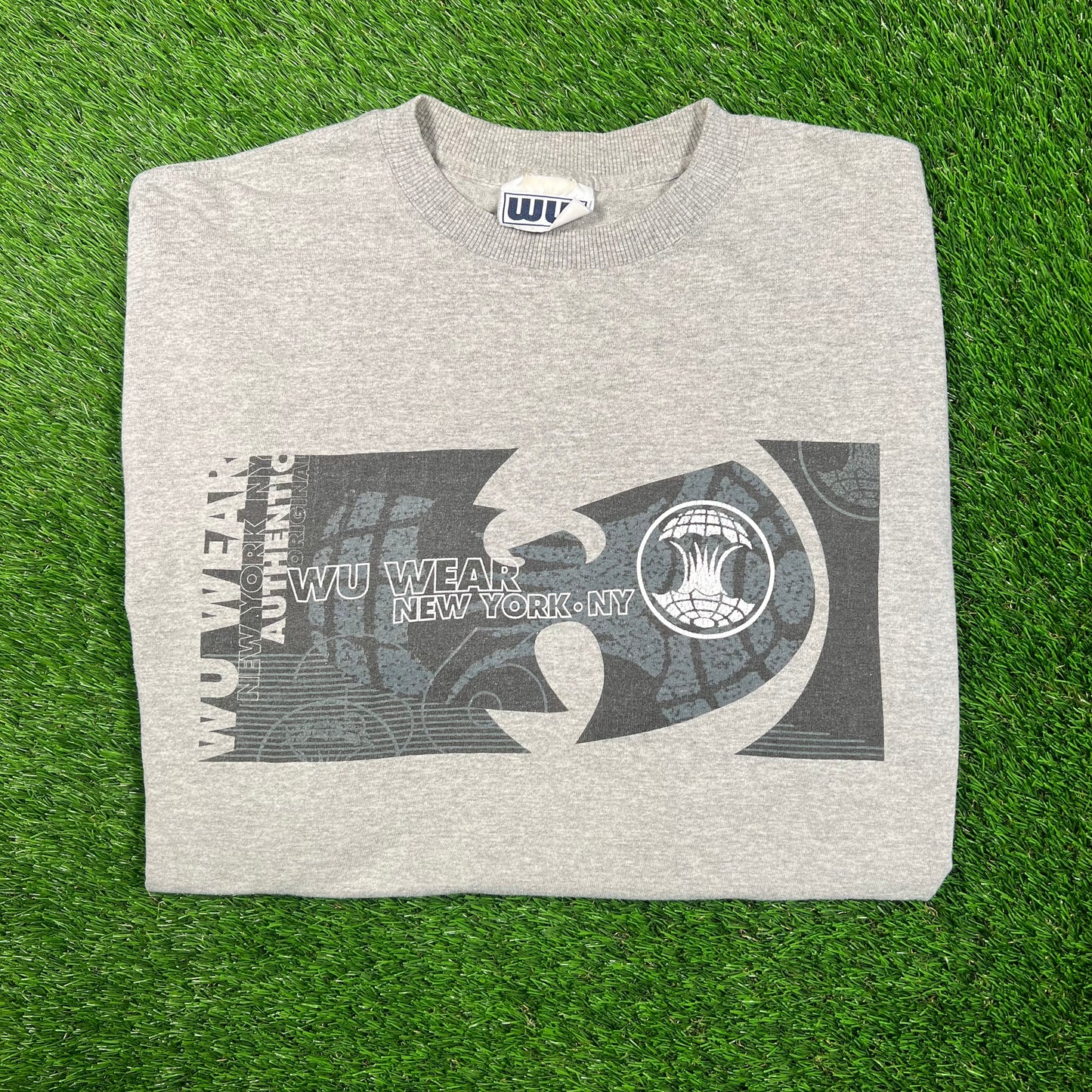 1990s Wu Wear Grey Longsleeve Size XL USED v18789