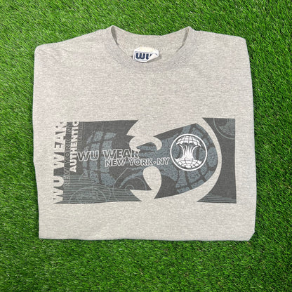 1990s Wu Wear Grey Longsleeve Size XL USED v18789