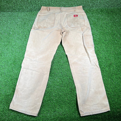 Y2K Dickies Tan Cargo Pants Size 36 USED v16801