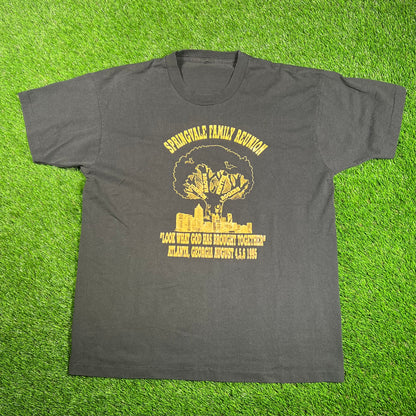 1995 Springvale Family Reunion Black Tee Size XL USED v17826