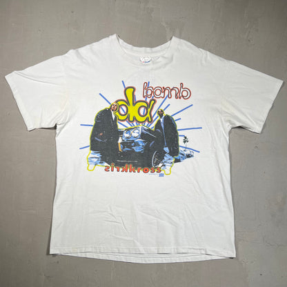1993 KrissKross "Da Bomb" White Tee Size XL USED v16080