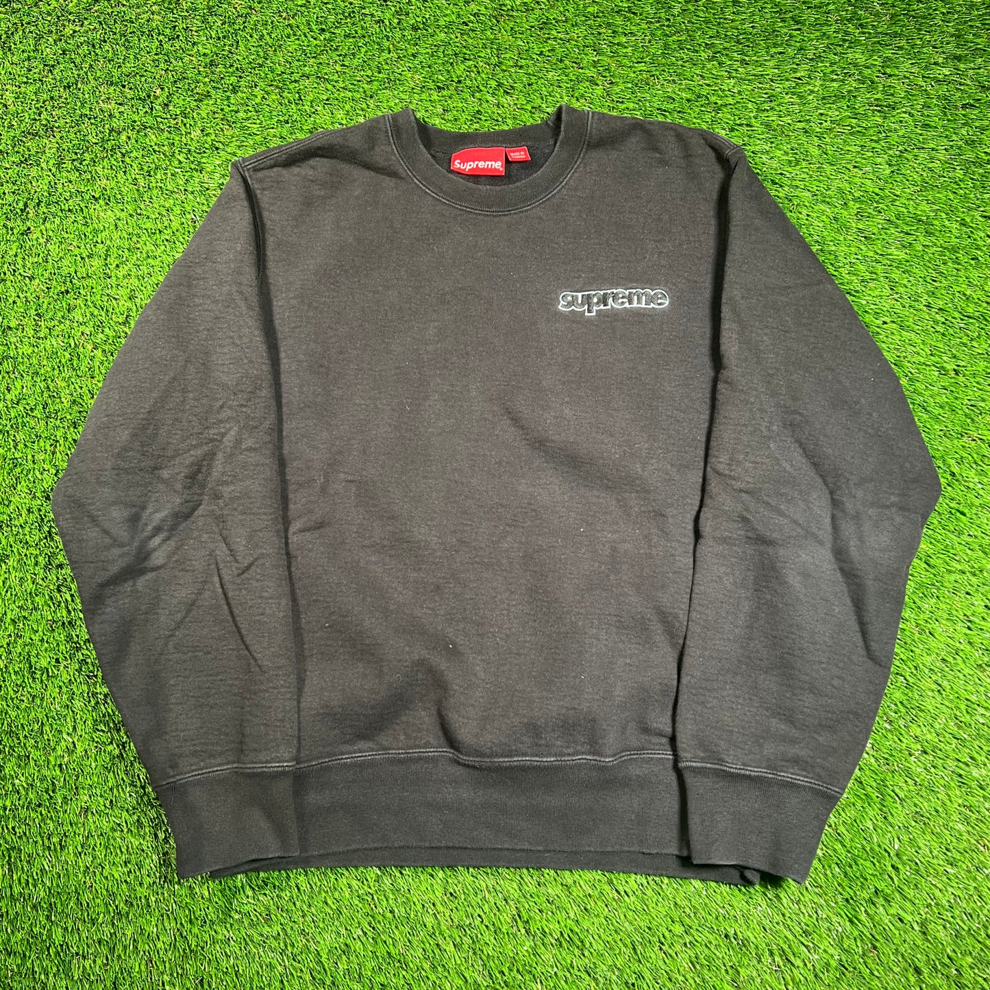 Supreme Connect Black Crewneck (2018) Size Medium USED x16482