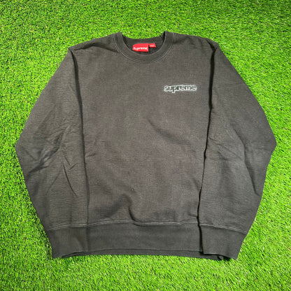 Supreme Connect Black Crewneck (2018) Size Medium USED x16482