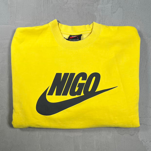Nike Nigo NRG Yellow Crewneck Size Large NEW x18457