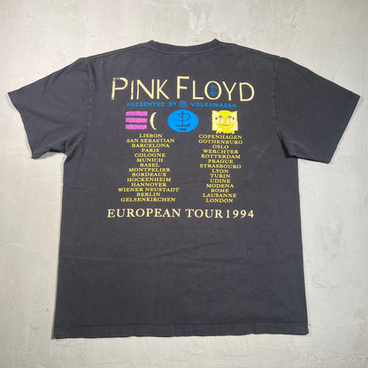 1994 Pink Floyd Division Bell Euro Tour Tee Black Size XL USED v19388