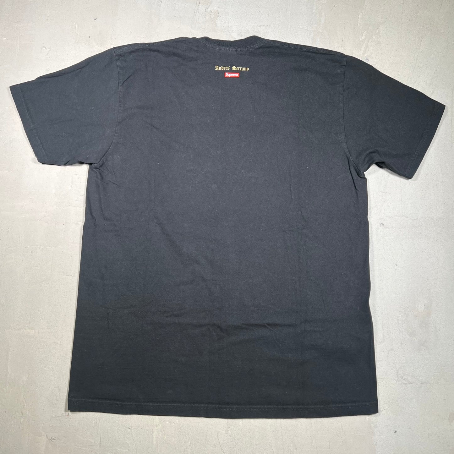 Supreme Andres Serrano Piss Christ Black Tee (2017) Size Large USED x17255