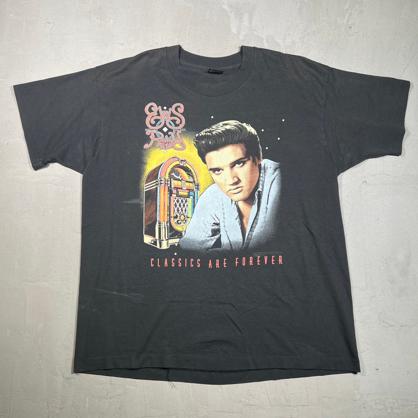 1992 Elvis classics are forever tee black Size XL USED v13849