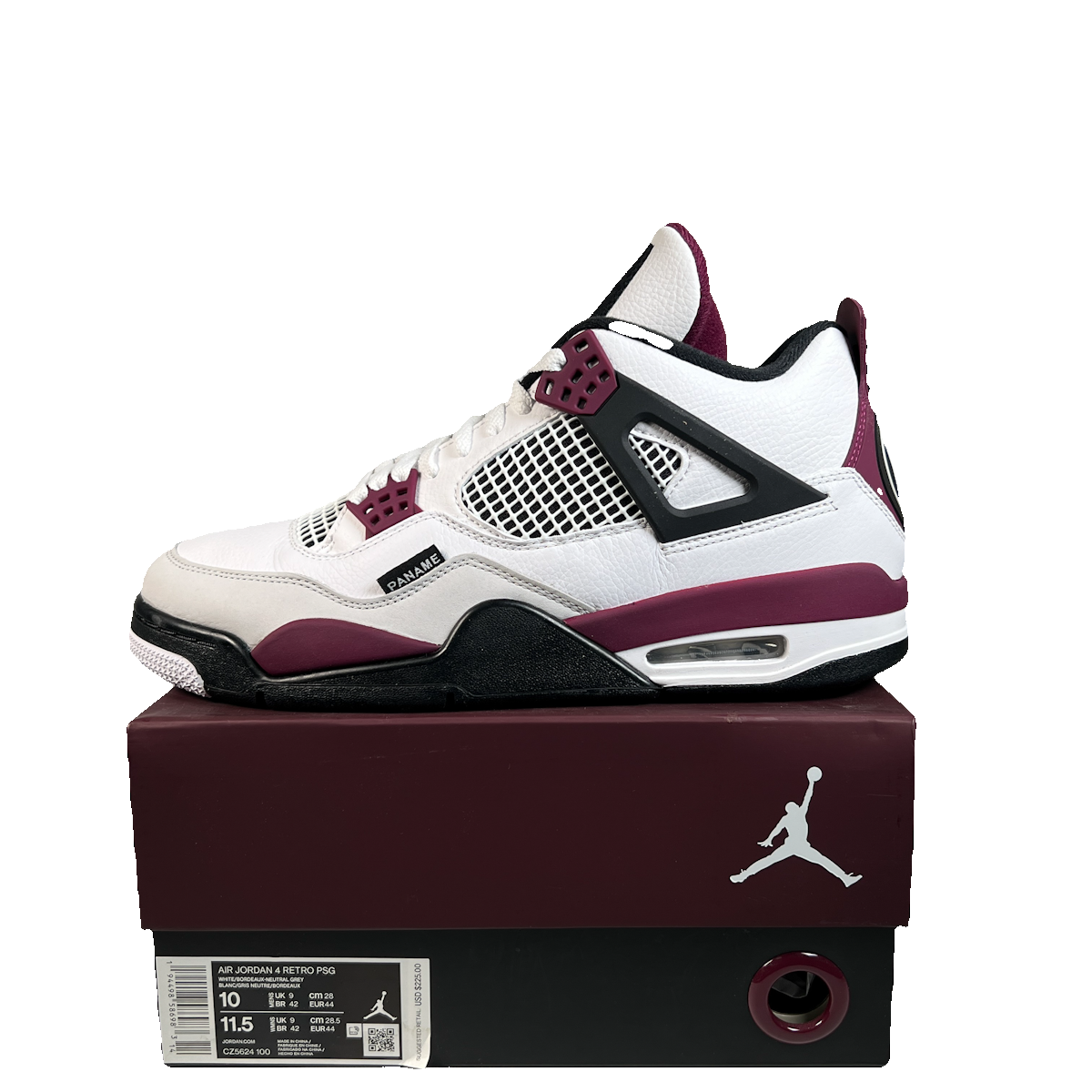 Jordan 4 PSG (2020) Size 10 NEW s23126