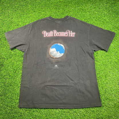 1992 Death Becomes Her Black Movie Promo Tee Size XL USED s20529
