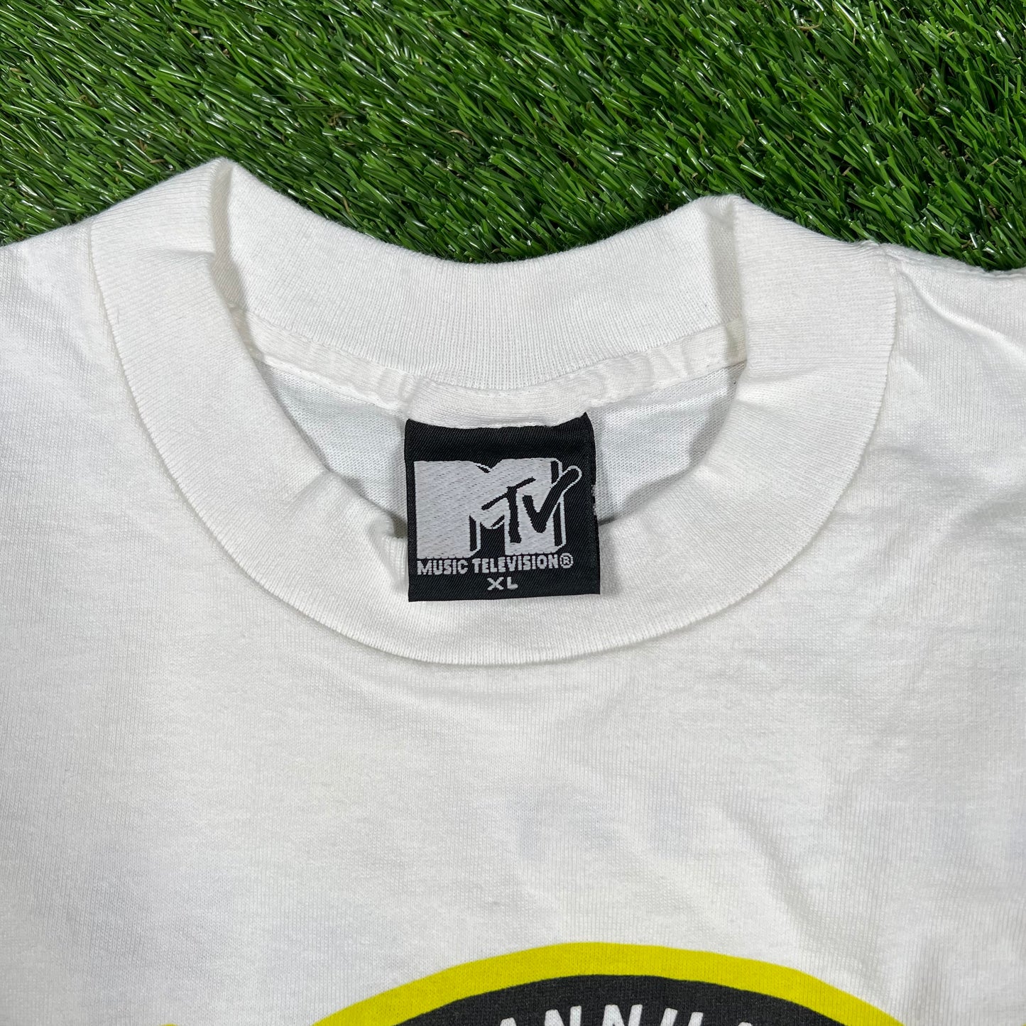 1993 MTV Rock n Jock Softball Challenge White Tee Size XL USED v17167