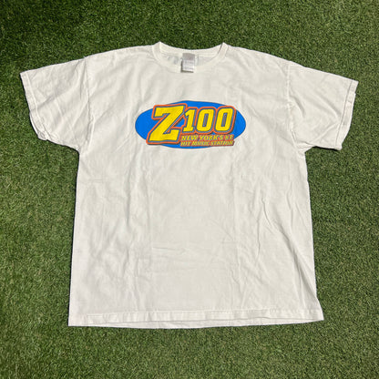 2000s Z100 New York White Tee Size XL USED v16254