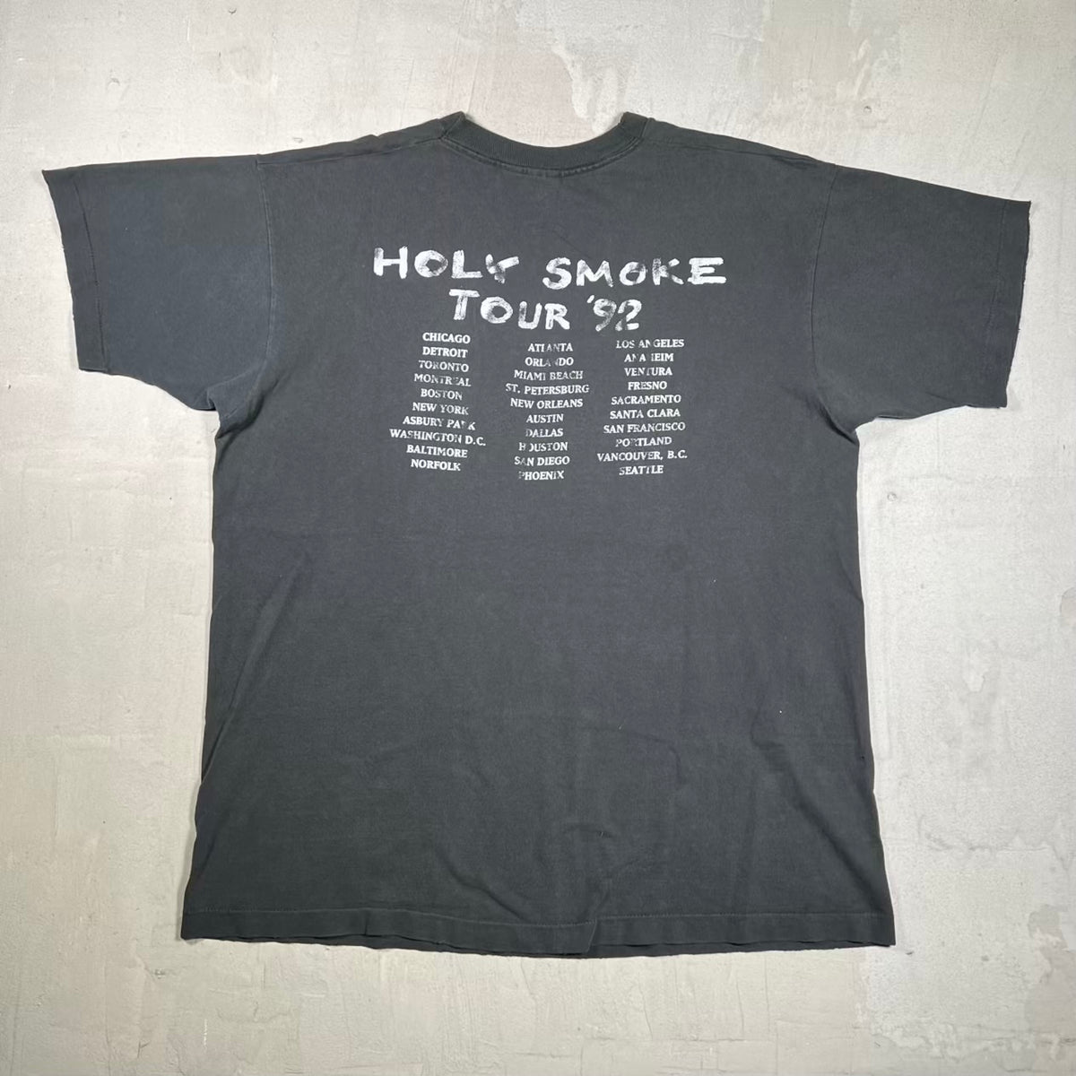 1992 Peter Murphy "Holy Smoke" Tour Black Tee Size XL USED v20393