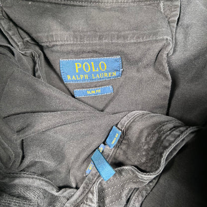 Y2K Polo Ralph Lauren Slim Fit Black Cargo Pants Size 34x32 USED v18711