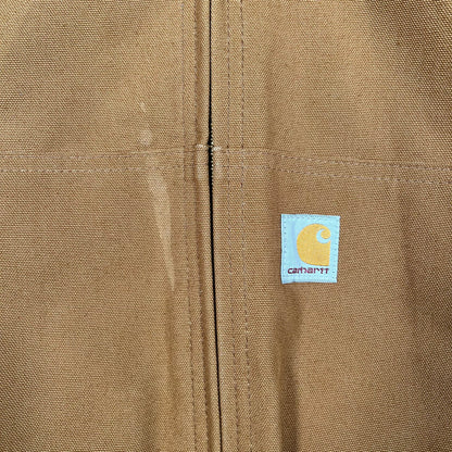 Y2K Carhartt Brown Zip Up Workwear Jacket Size Large USED v18061