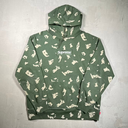 Supreme Box Logo Olive Russian Camo Hoodie (2021) Size Large USED x18813