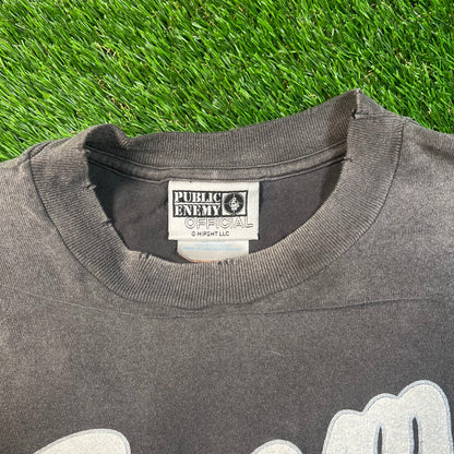 Saint Michael Public Enemy Vintage Style Grey Tee Size Medium USED x15049