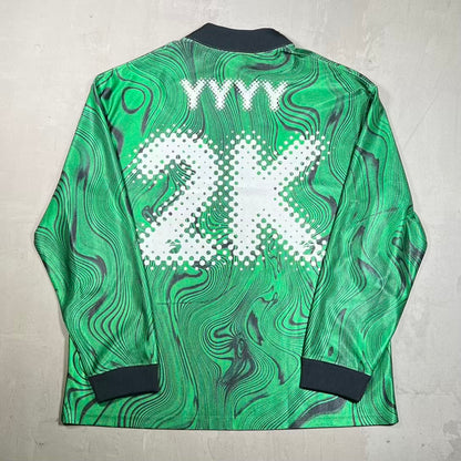 Nike Off-White Green AOP Jersey Longsleeve Size Large USED x188836