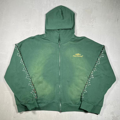 HMDD Crystal Washed Green Hoodie Size Medium USED x18741