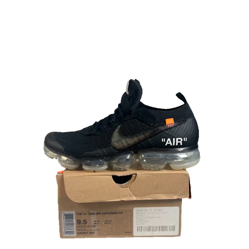Nike Air VaporMax Off-White Black (2018) Size 9.5 USED s23640