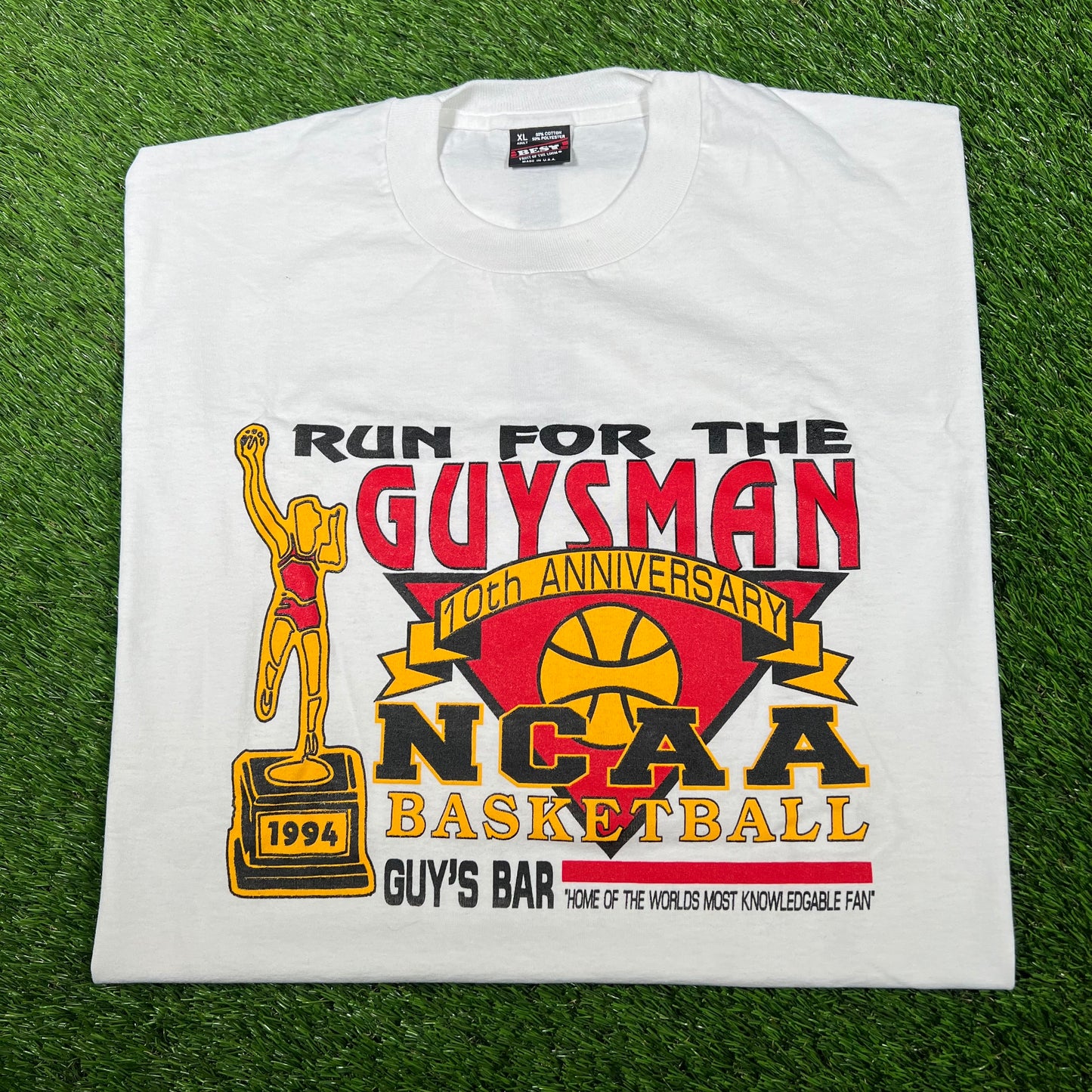 1994 "Guy's Bar" NCAA Tournament White Tee Size XL USED v17015
