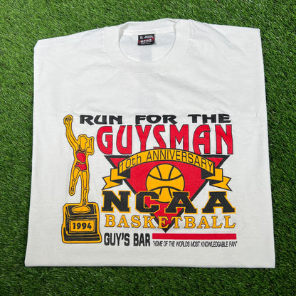 1994 "Guy's Bar" NCAA Tournament White Tee Size XL USED v17015